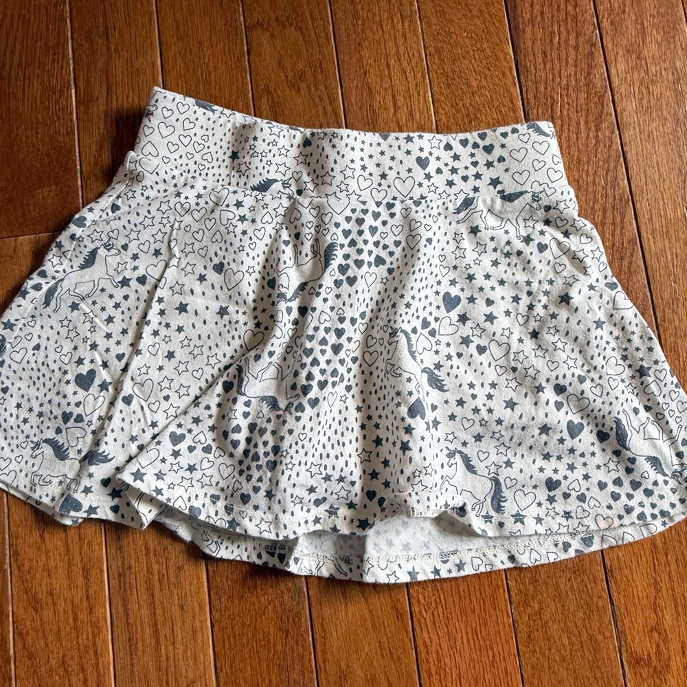 Patterned Skirt with Hearts and Stars